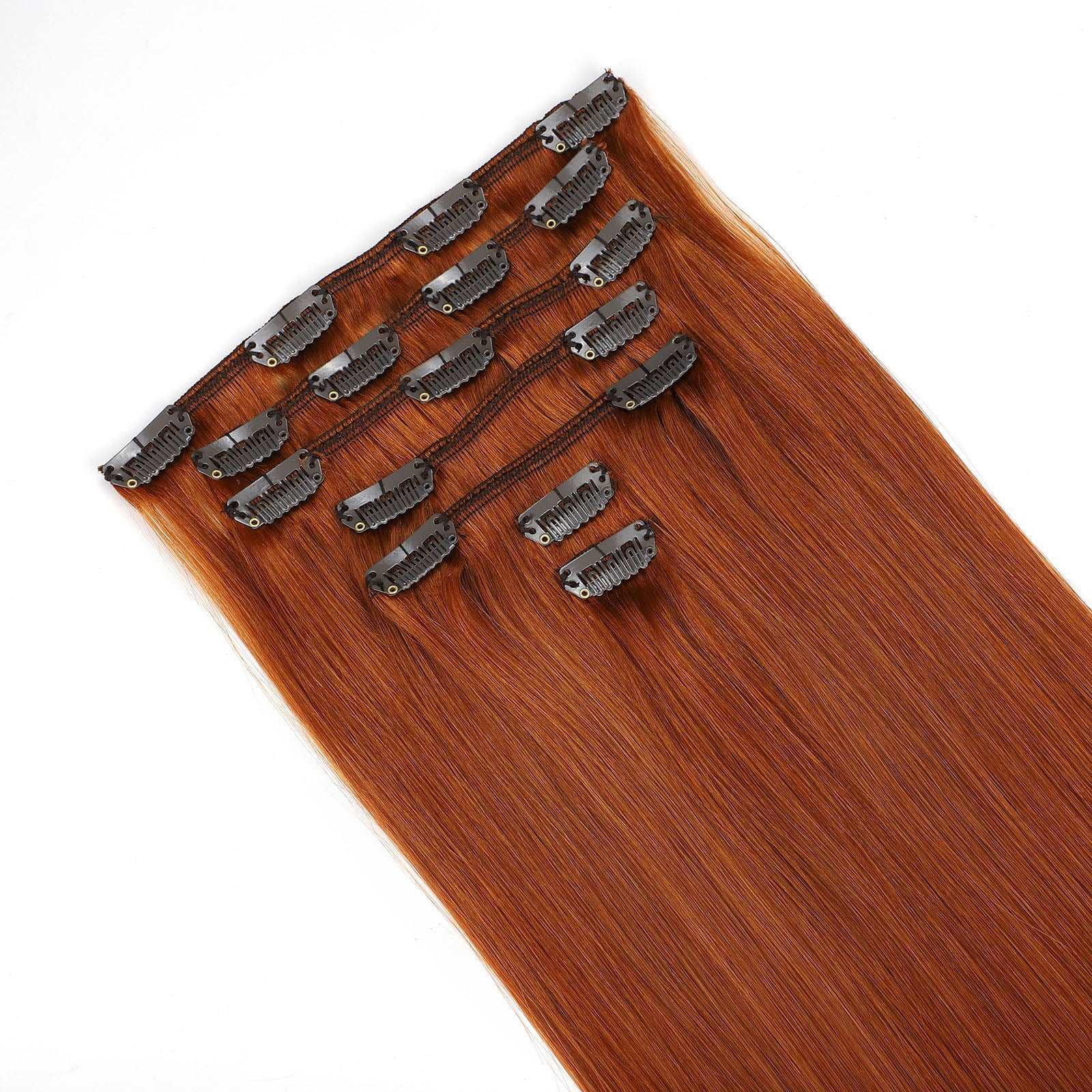 Copper Clip In Remy Human Hair Extensions