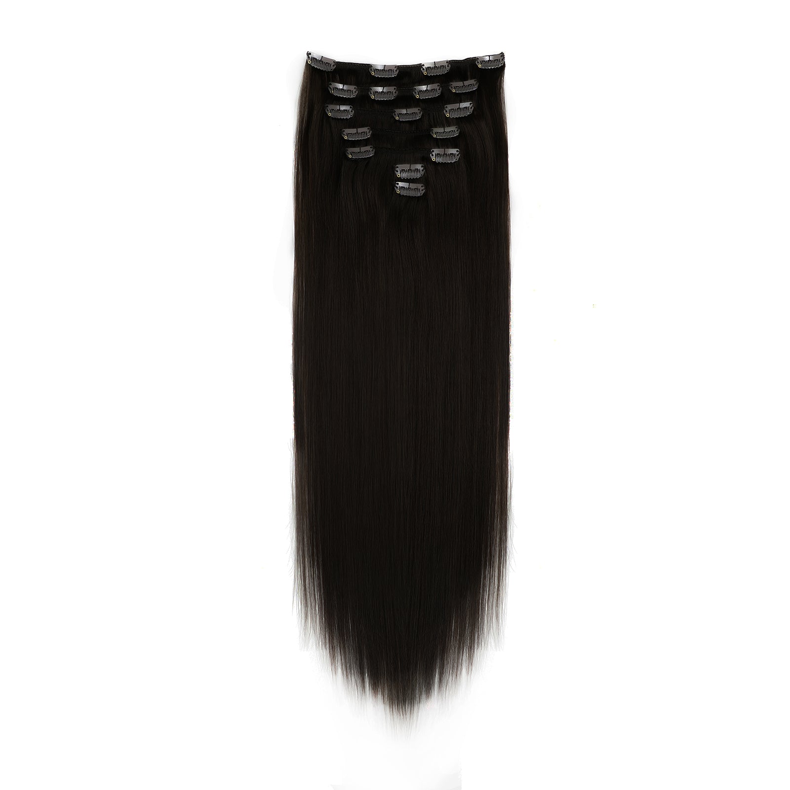 Off Black Clip In Remy Human Hair Extensions