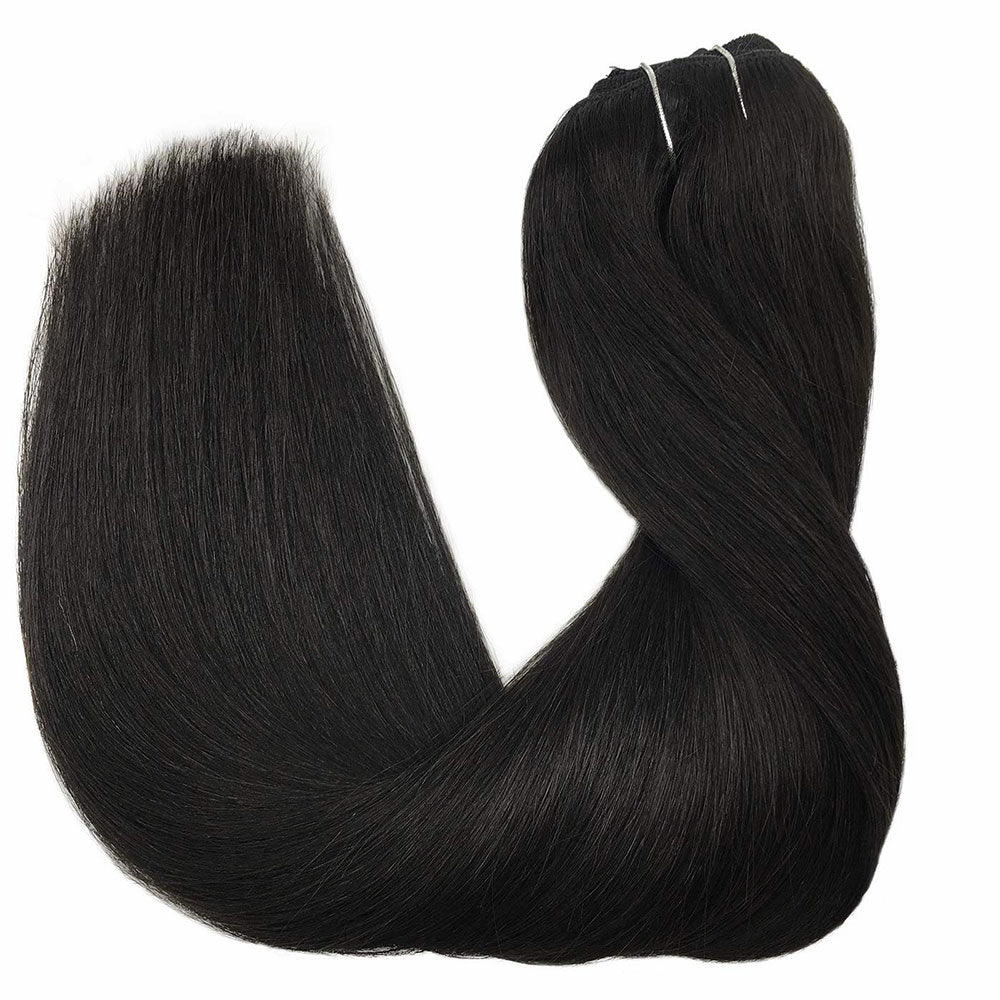 Off Black Clip In Remy Human Hair Extensions