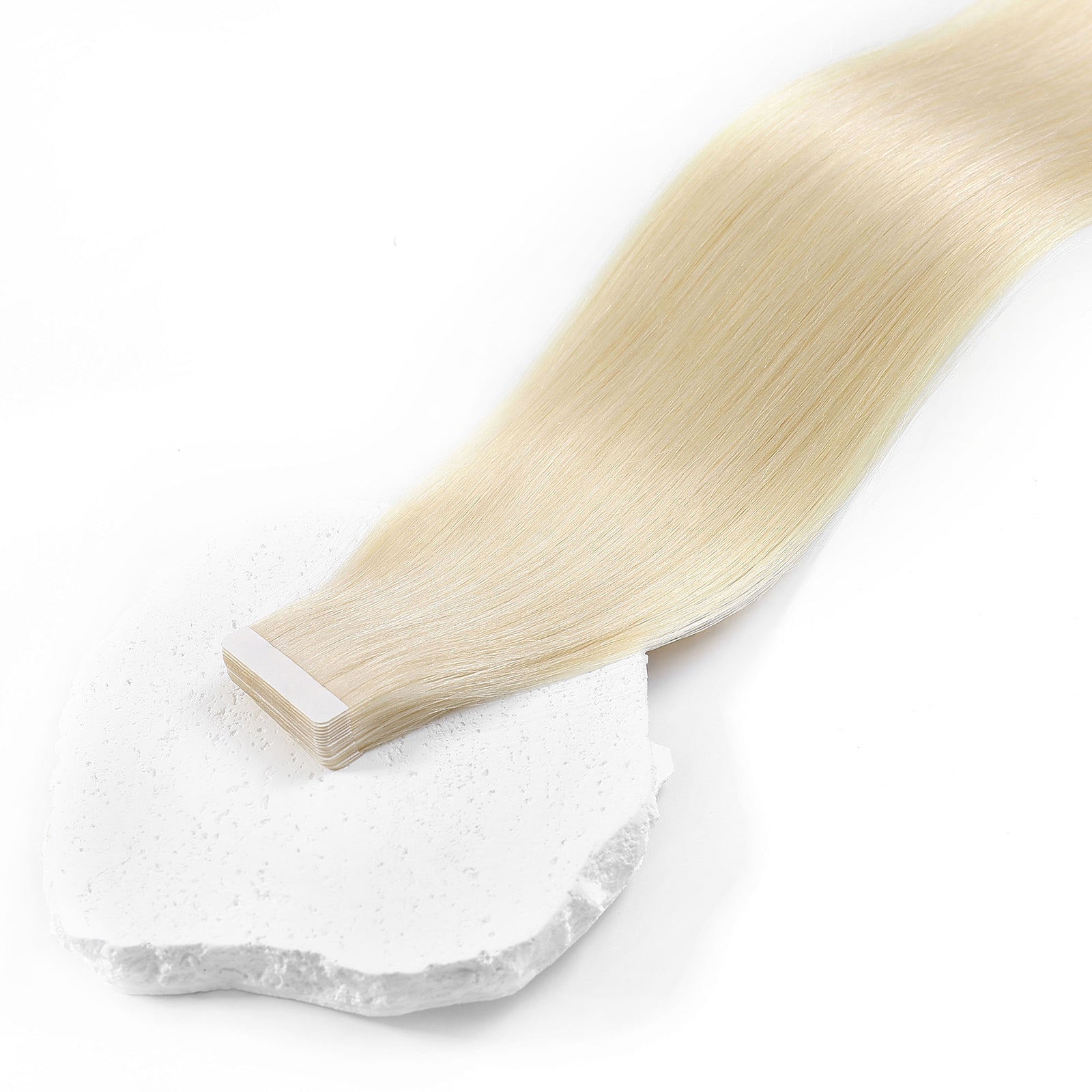 Bleach Blonde Tape In Human Hair Extensions