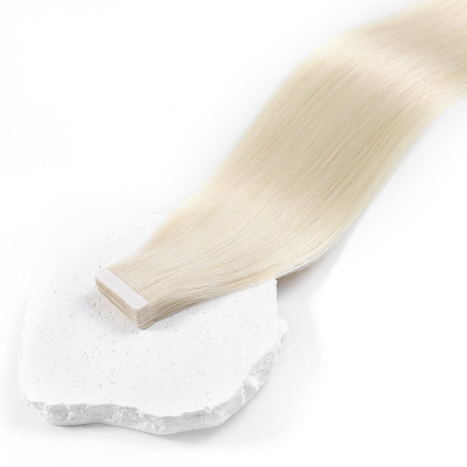 Ice Blonde Tape In Human Hair Extensions