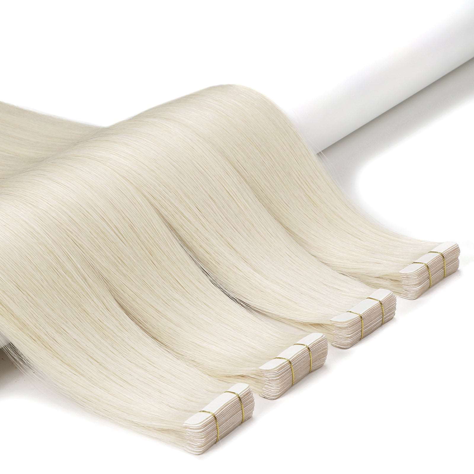 Ice Blonde Tape In Remy Human Hair Extensions