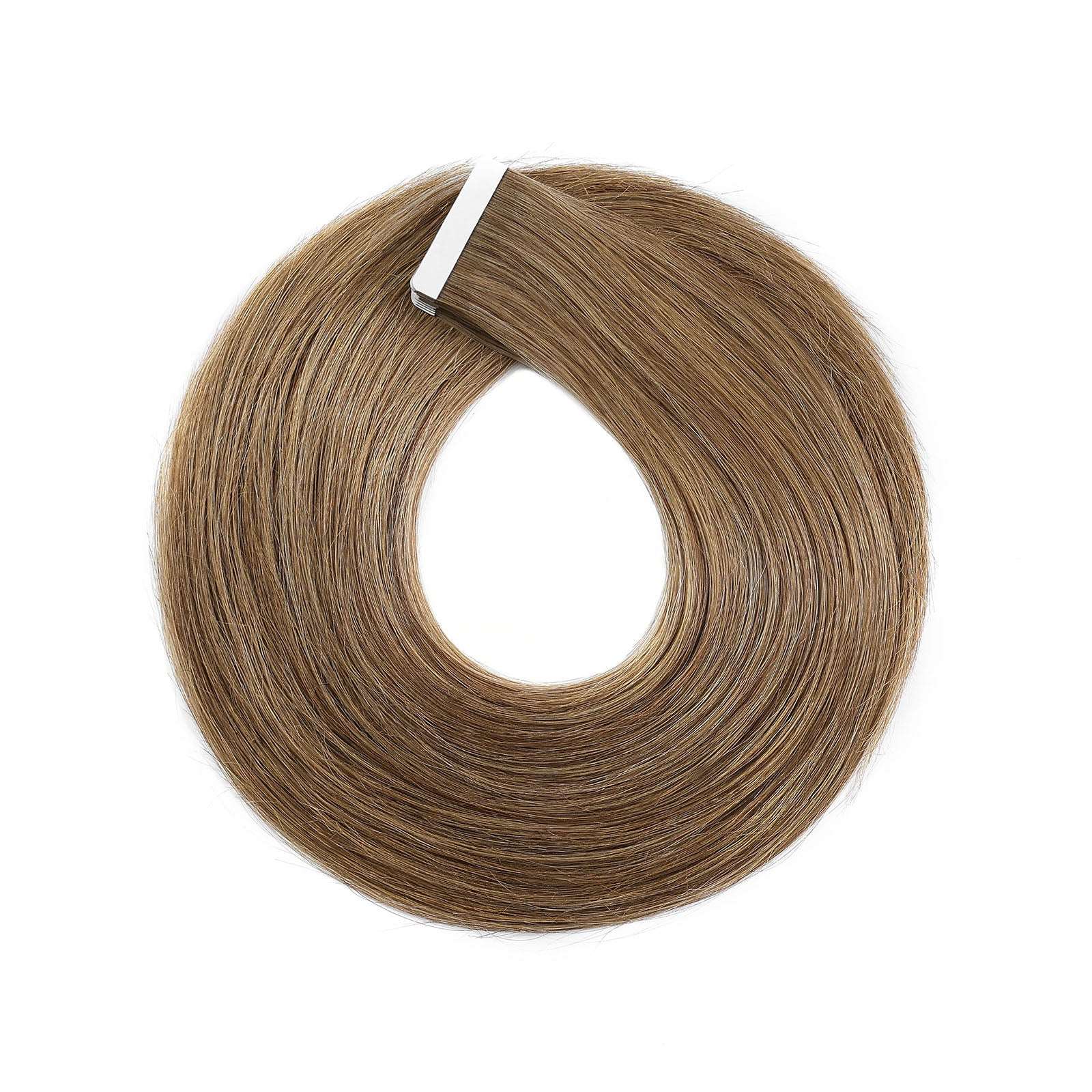 Golden Brown Tape In Remy Human Hair Extensions