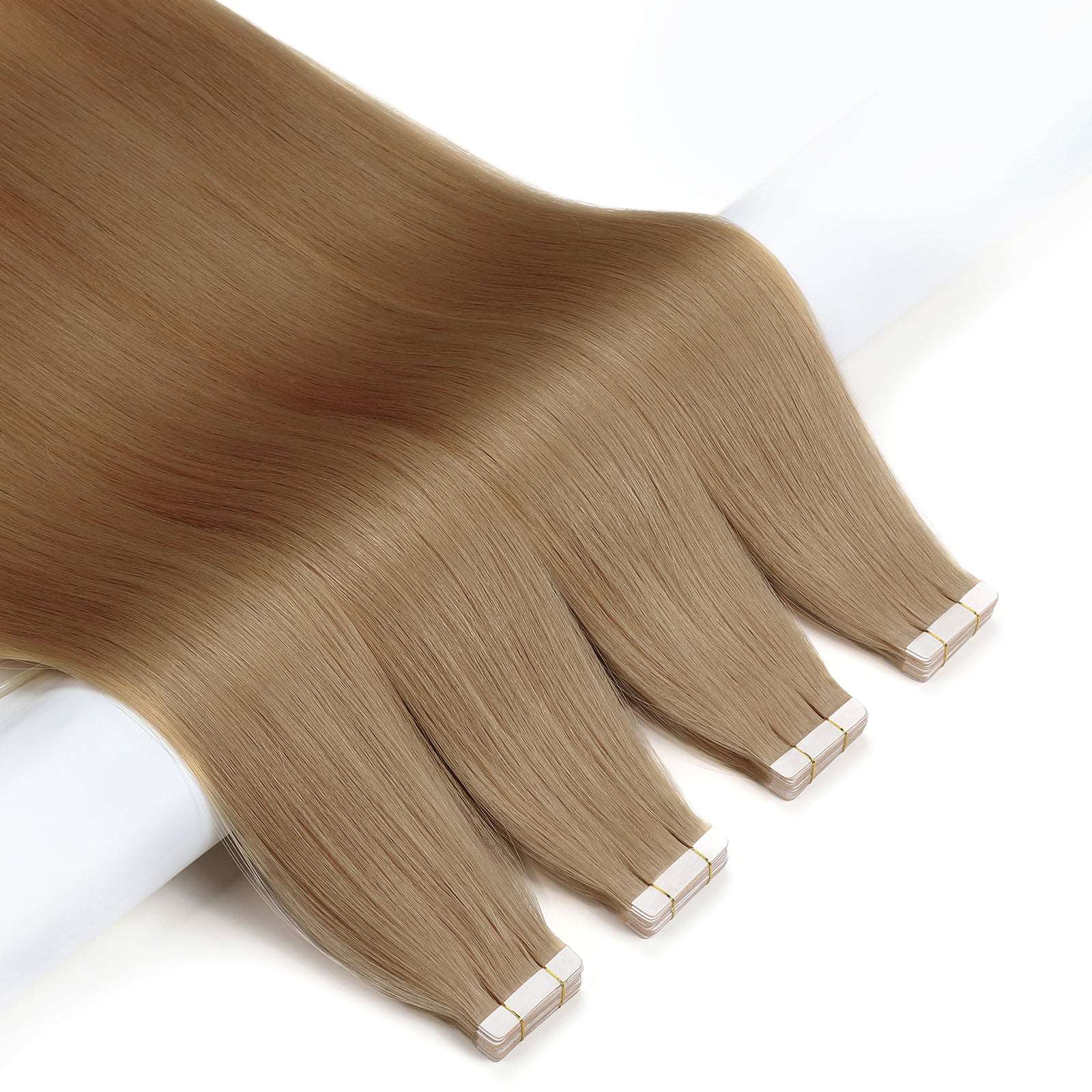 Golden Brown Tape In Remy Human Hair Extensions