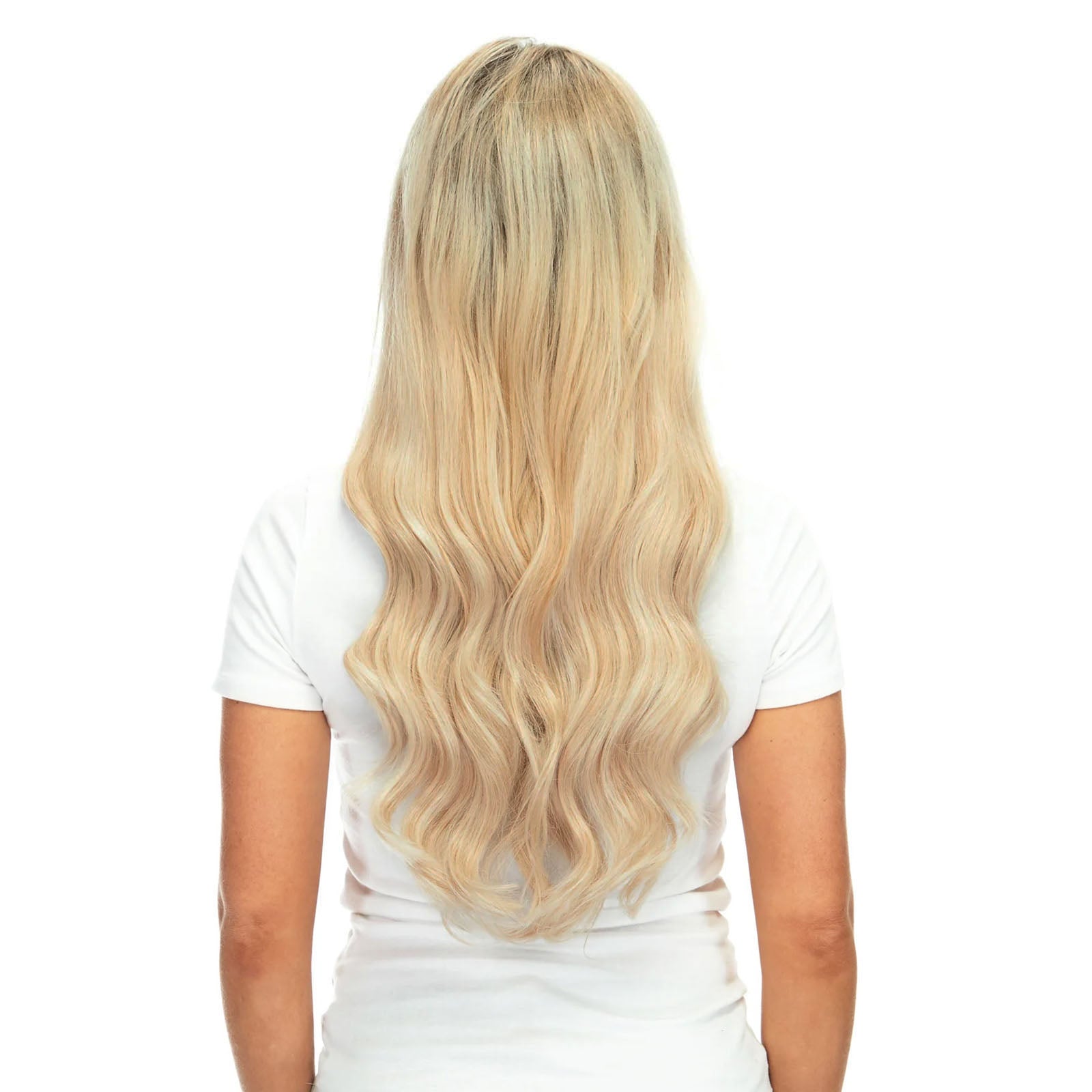 Rooted Ash Brown Blonde Tape In Human Hair Extensions