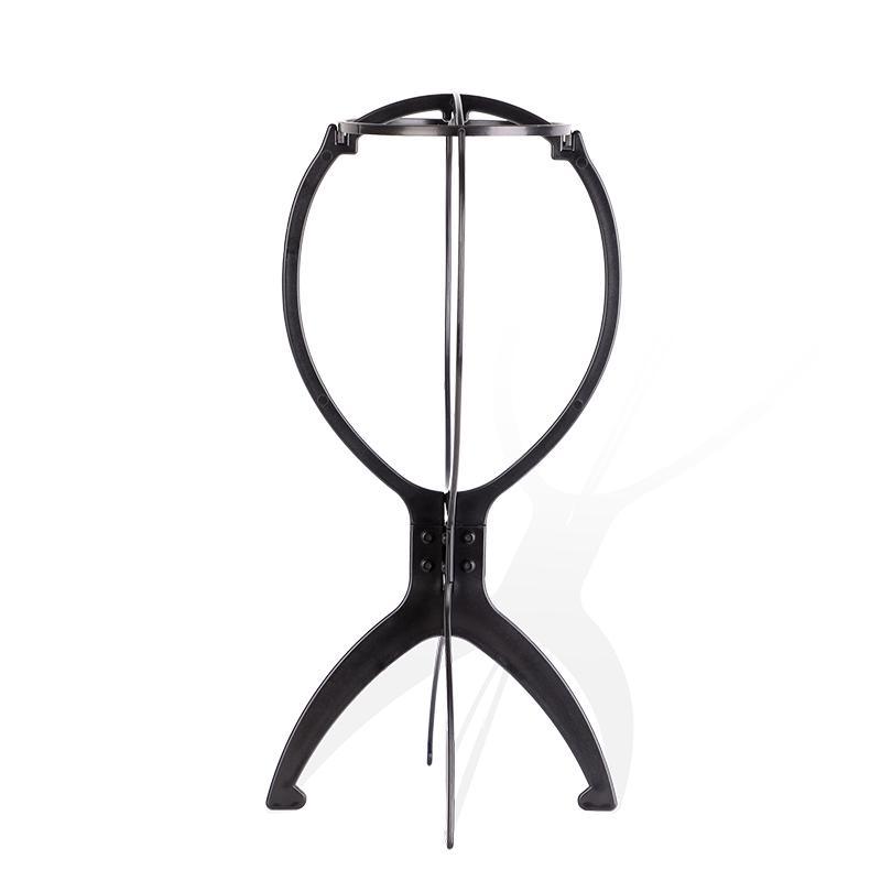 Black Portable Foldable Wig Stand