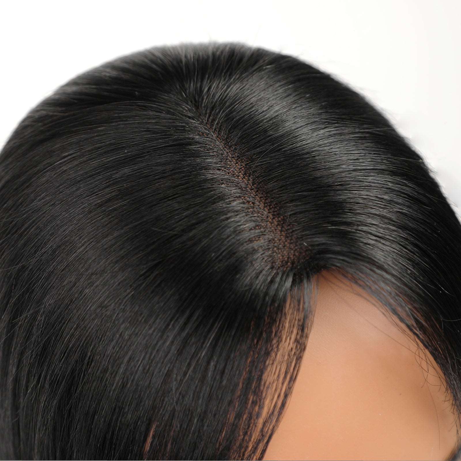 Natural Black Hand-Tied Human Hair Toppers