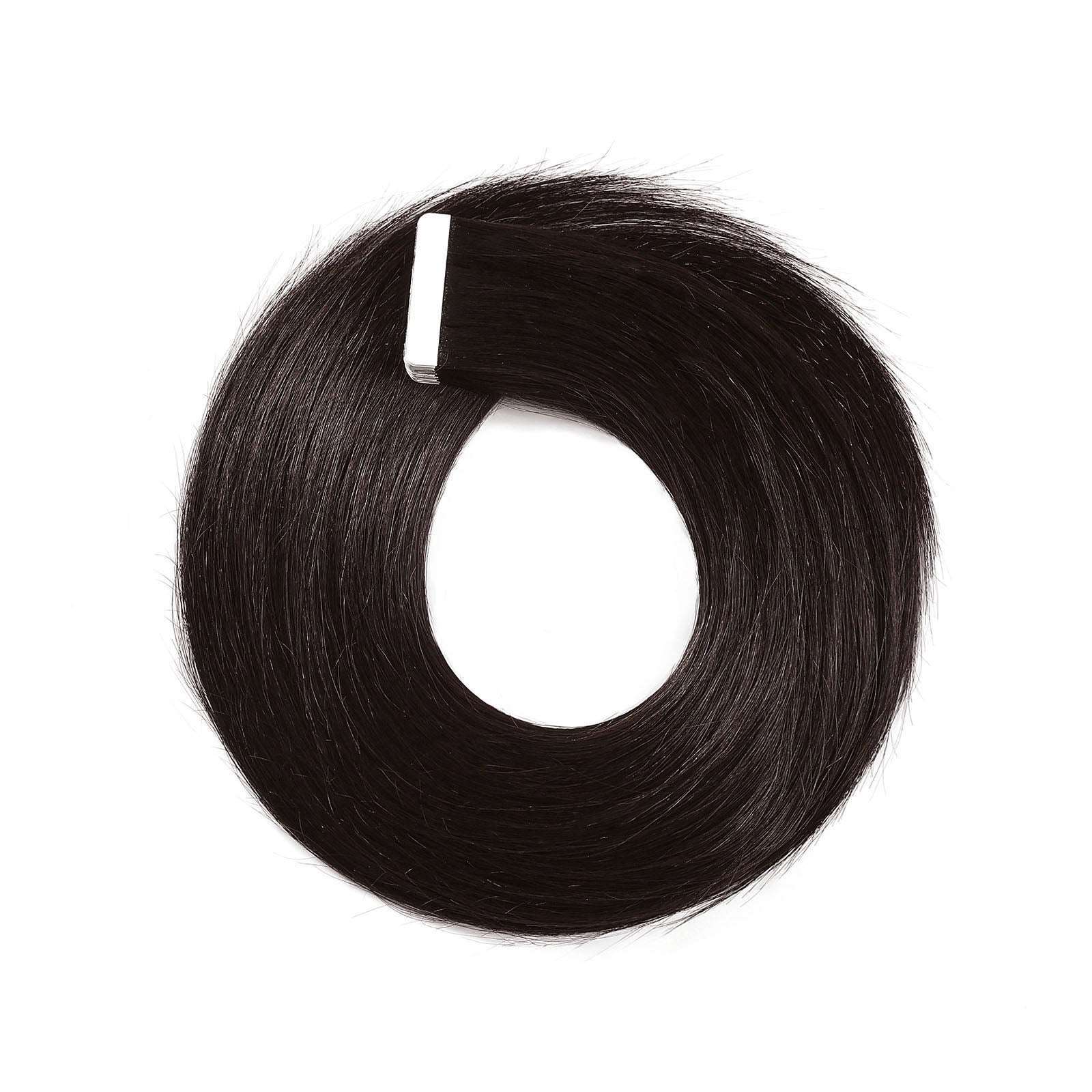 Darkest Brown Tape In Remy Human Hair Extensions