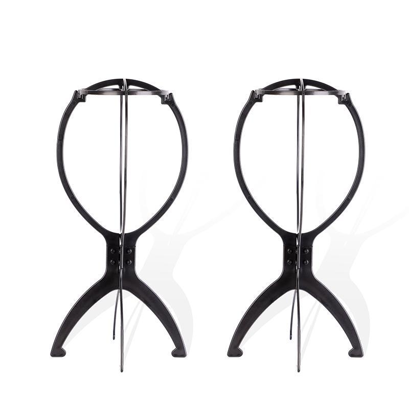 Black Portable Foldable Wig Stand