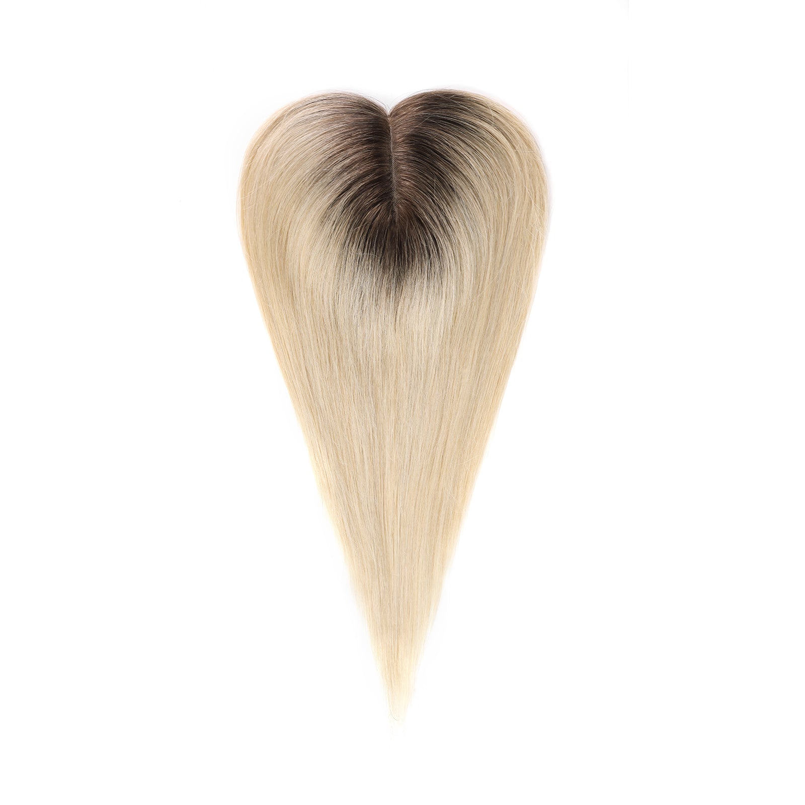 Virgin Human Hair Toppers Mono Hand-Tied Rooted Butter Blonde