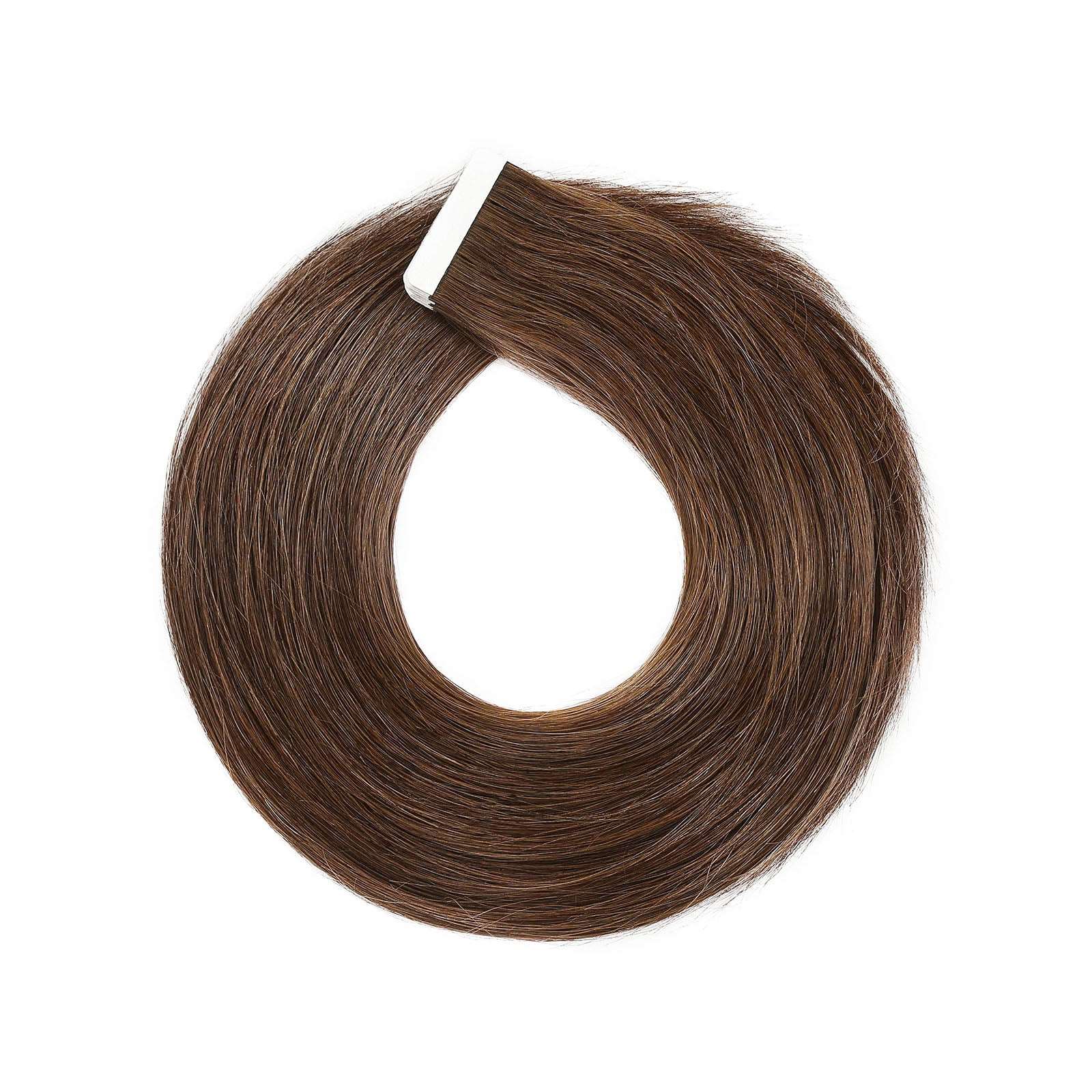 Chestnut Brown Tape In Remy Human Hair Extensions