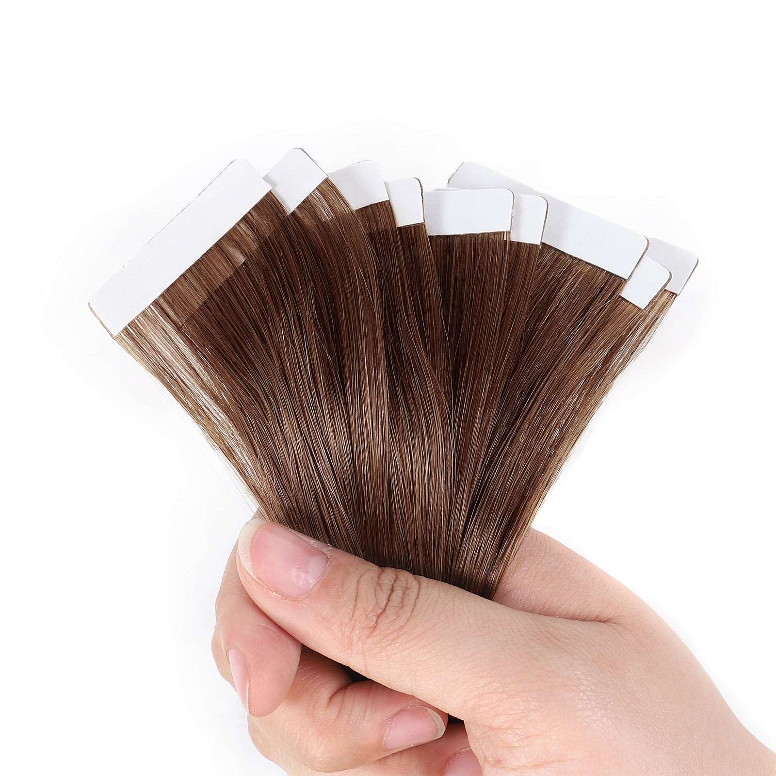 Chestnut Brown Tape In Remy Human Hair Extensions