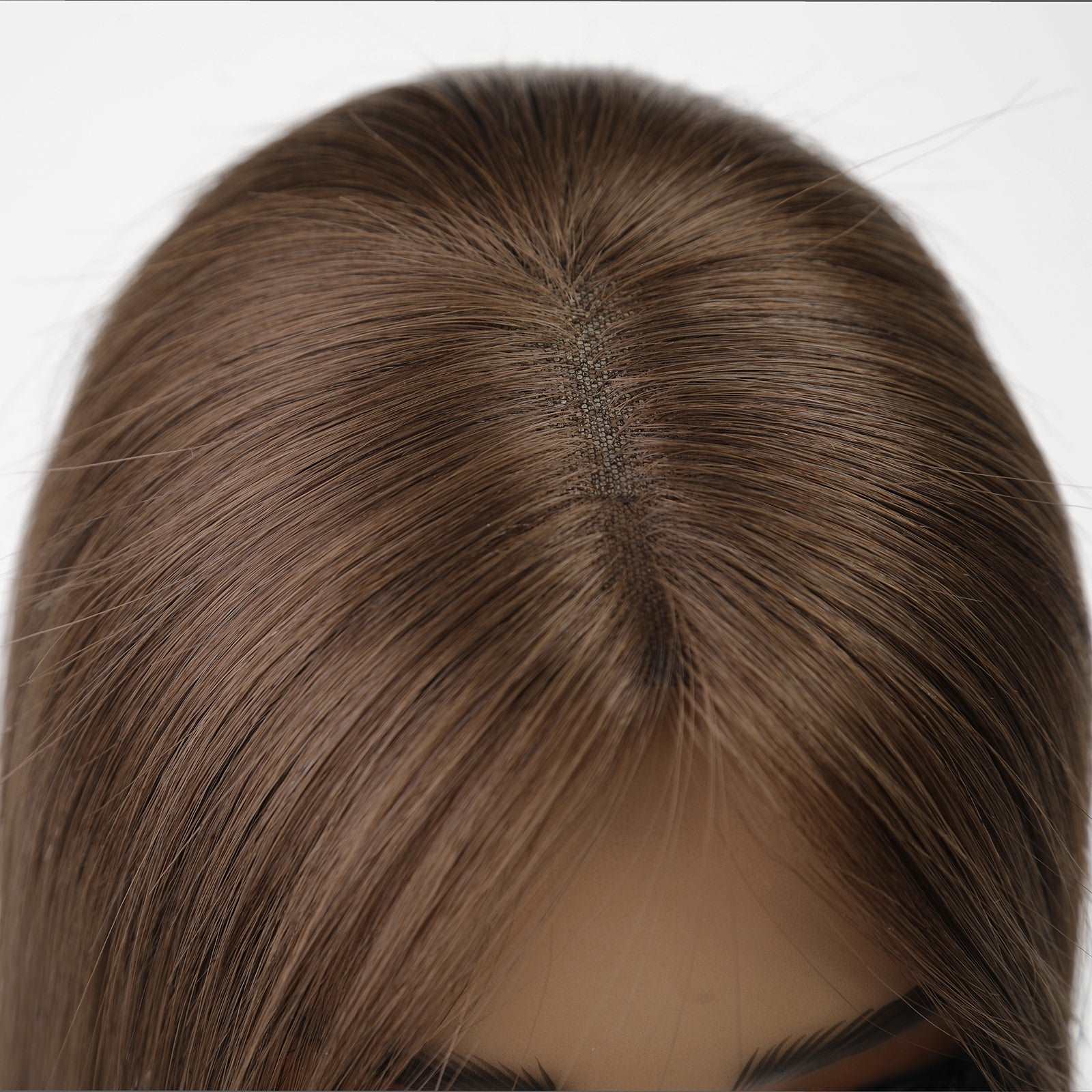 Dark Brown Hand-Tied Human Hair Toppers