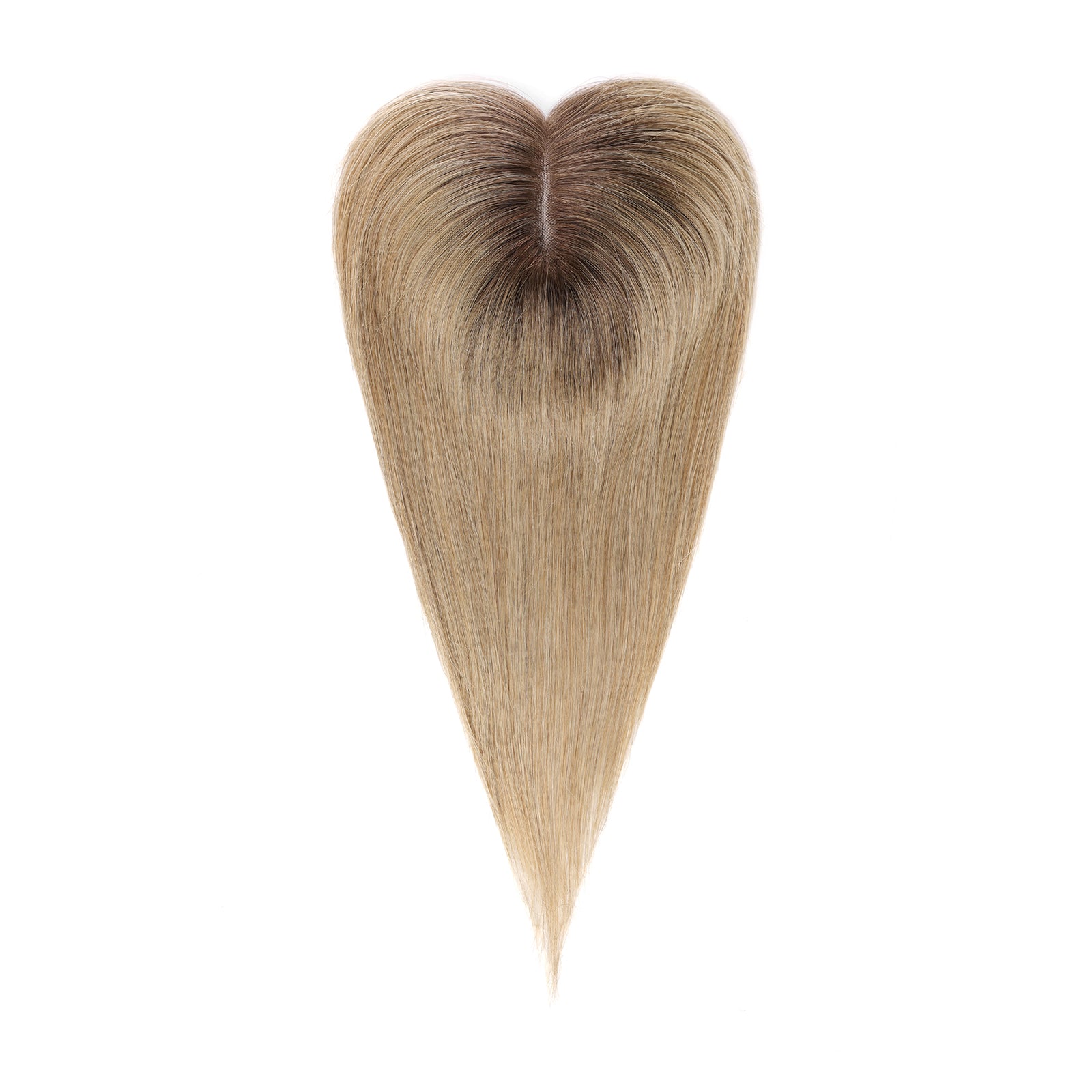 Virgin Human Hair Toppers Mono Hand-Tied Ombre Golden Brown