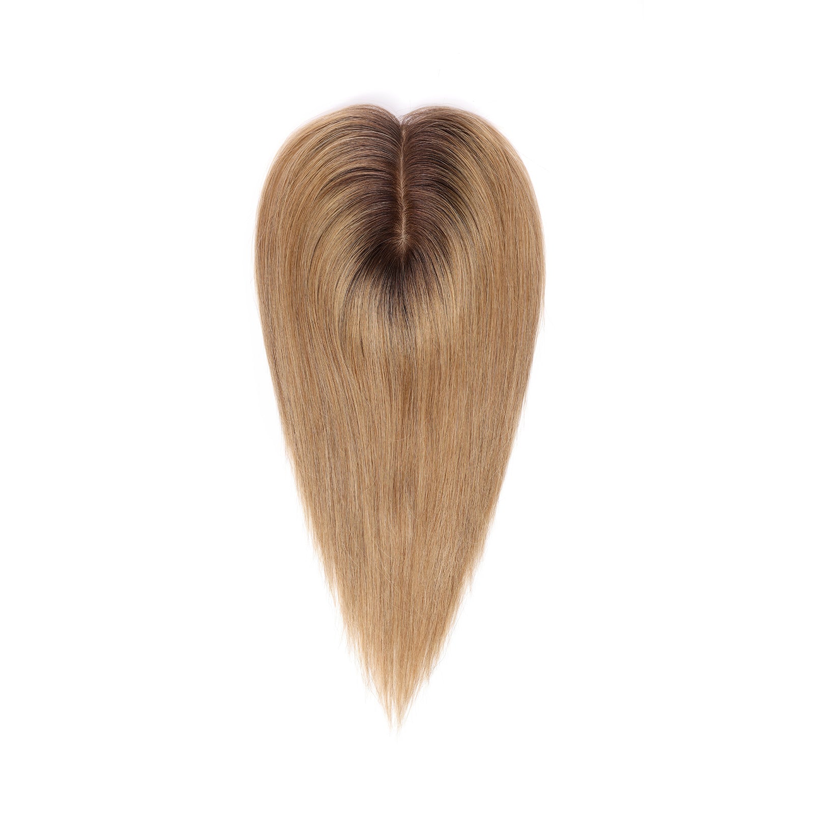 Ombre Light Brown Human Hair Toppers