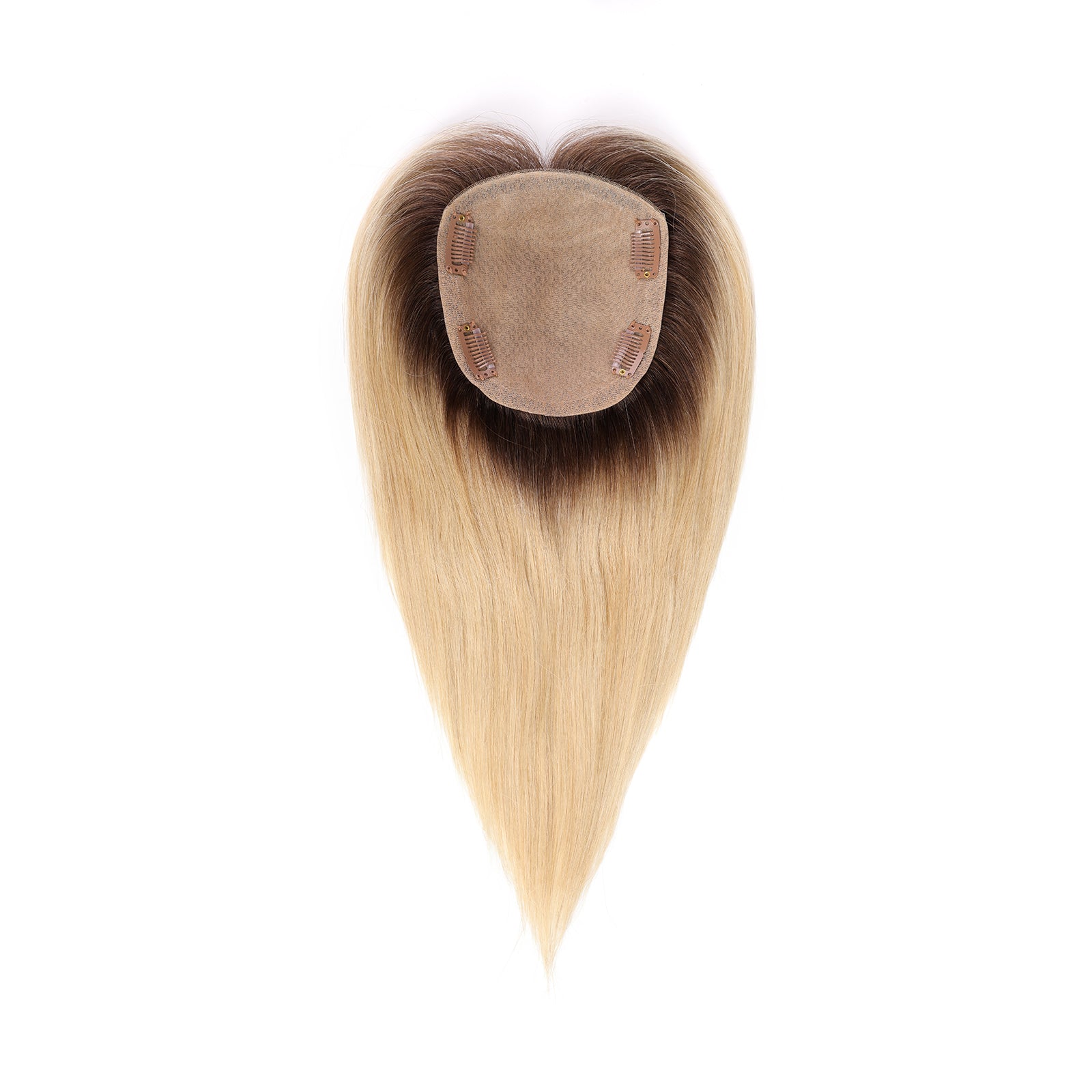 Ombre Bleach Blonde Human Hair Toppers