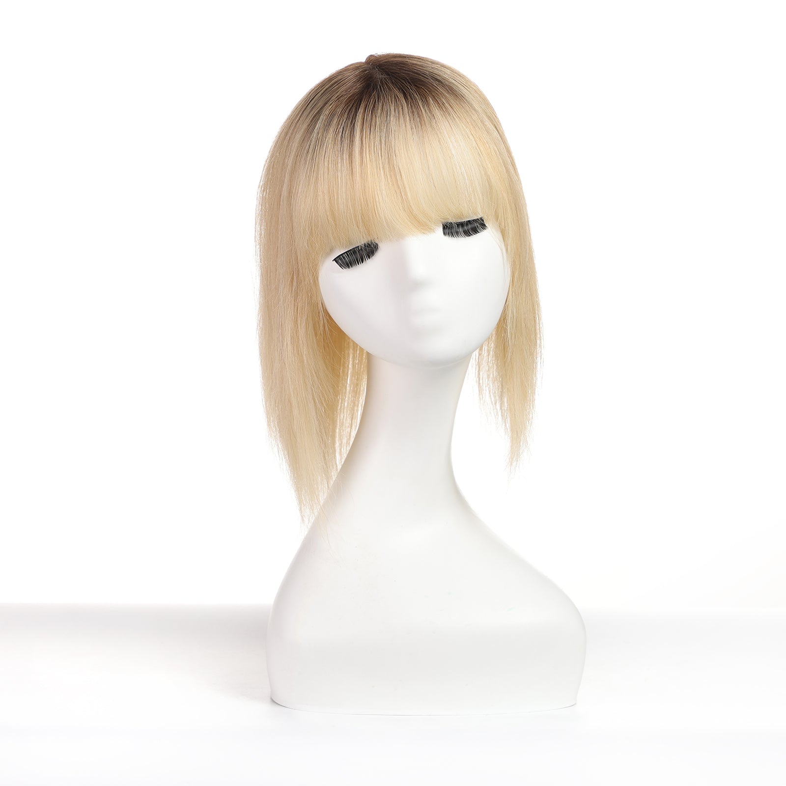 Ombre Bleach Blonde Human Hair Toppers