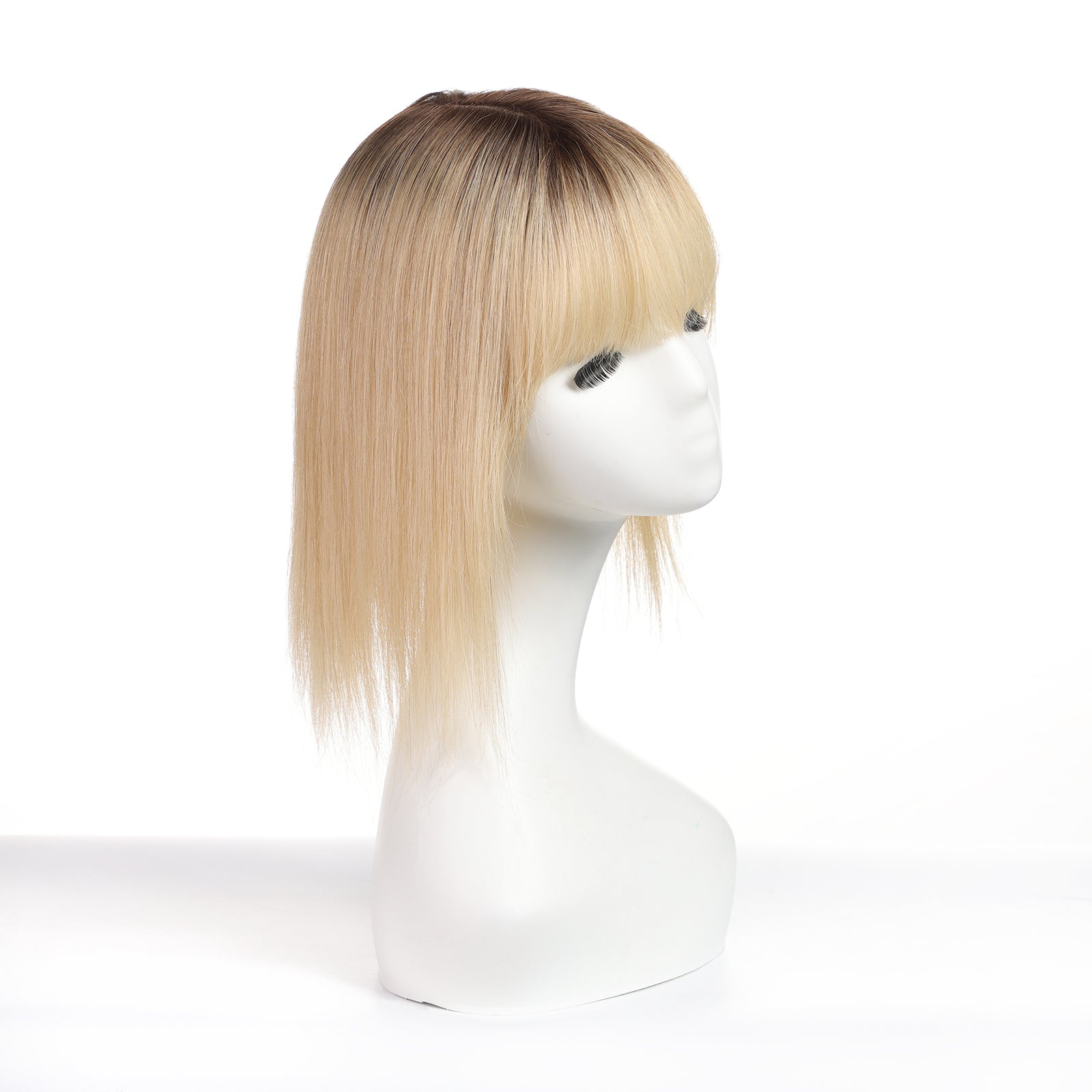 Ombre Bleach Blonde Human Hair Toppers