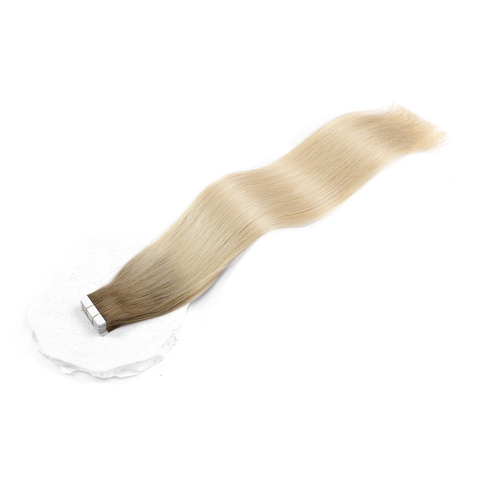 Rooted Golden Blonde Tape In Human Hair Extensions