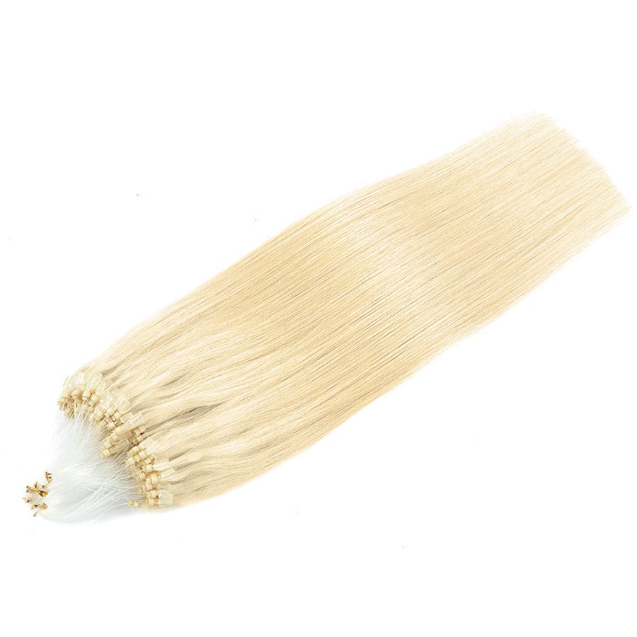 BLONDE UNICORN Bleach Blonde Micro Loop Remy Human Hair Extensions