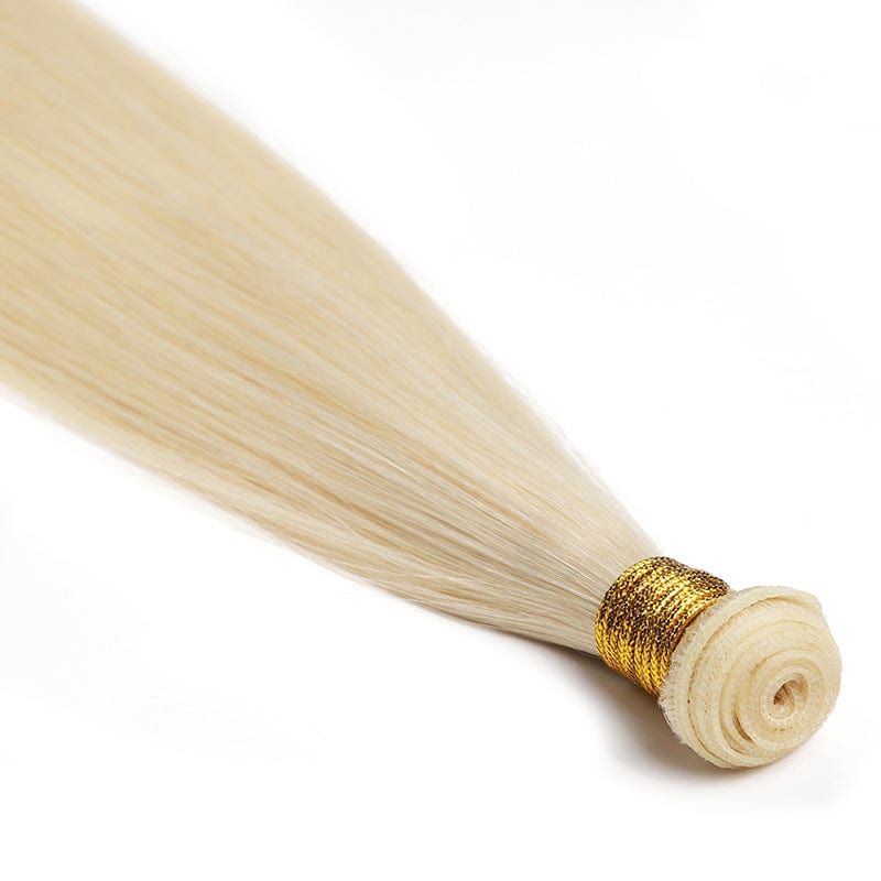 BLONDE UNICORN Bleach Blonde Remy Human Hair Genius Weft