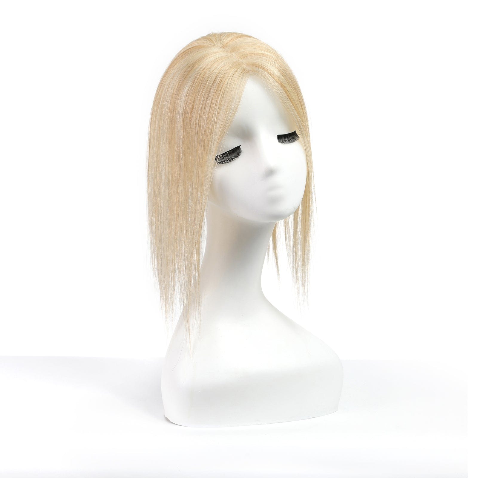 BLONDE UNICORN Blonde Unicorn Balayage Bleach Blonde Hand-Tied Human Hair Toppers