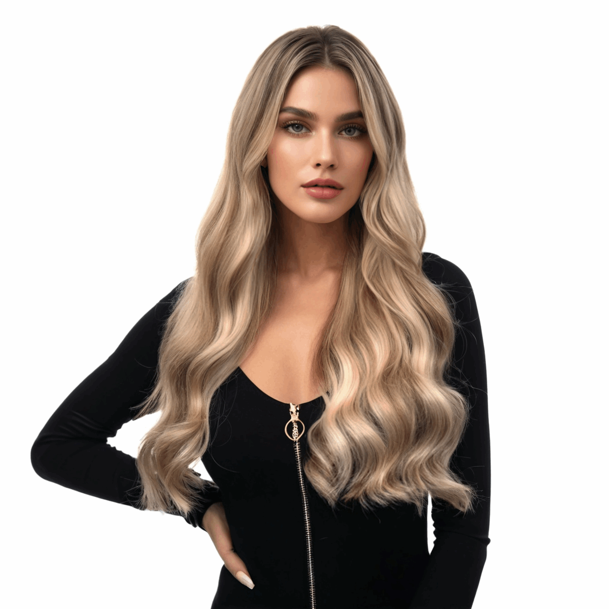 BLONDE UNICORN Blonde Unicorn Balayage Light Brown Blonde Tape In Human Hair Extensions