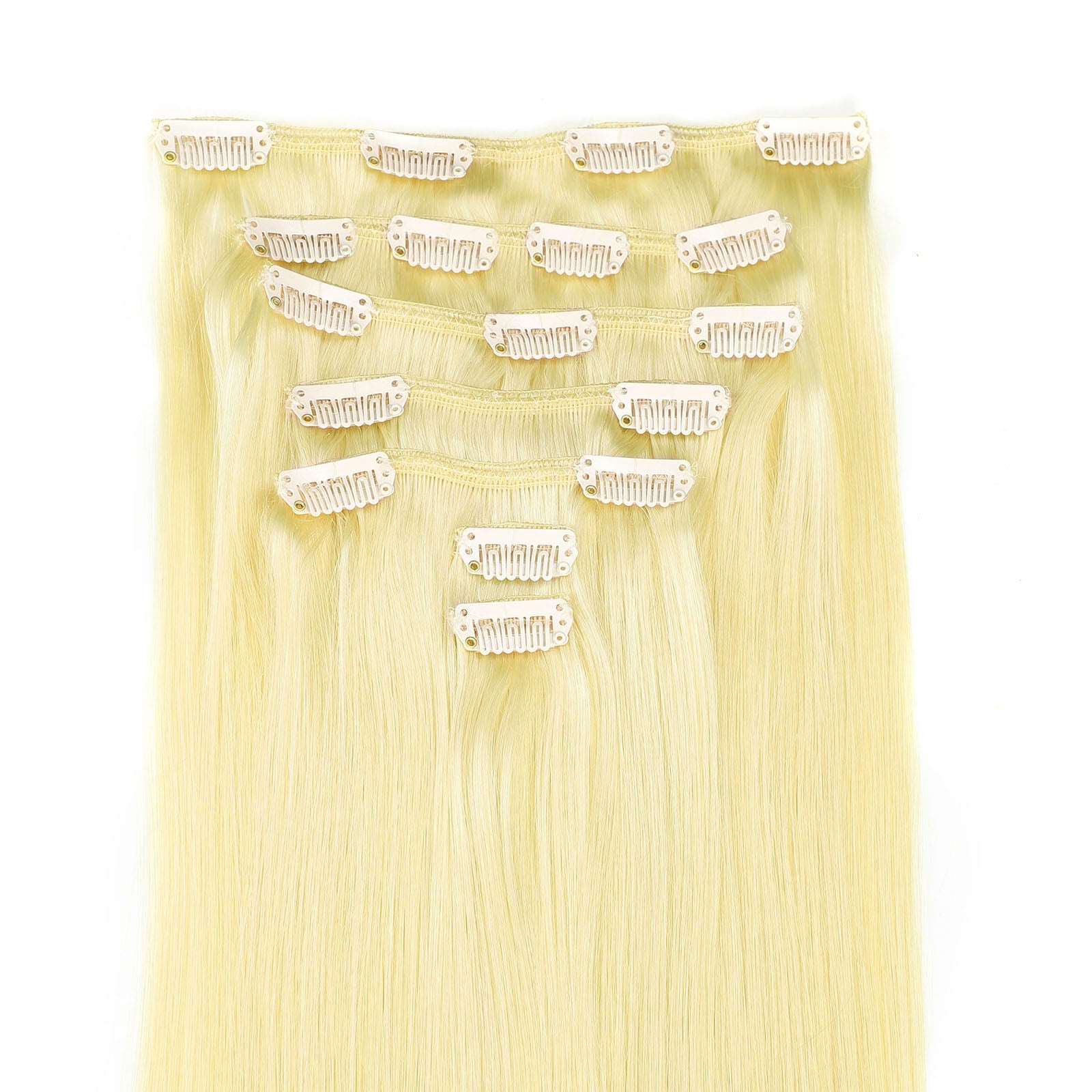 BLONDE UNICORN Blonde Unicorn Bleach Blonde Clip In Remy Human Hair Extensions