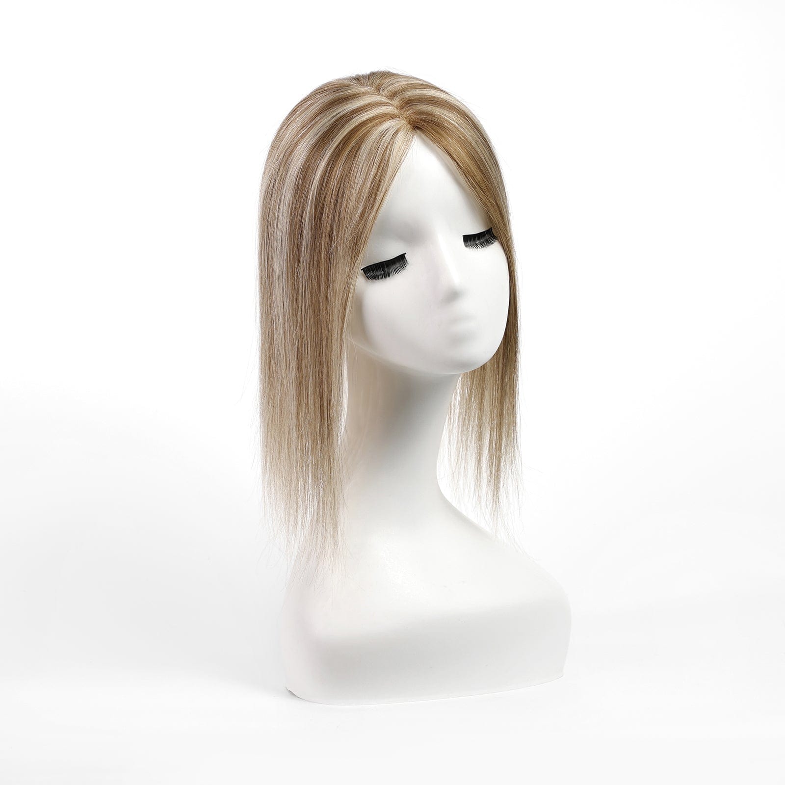 BLONDE UNICORN Blonde Unicorn Mono Hand-Tied Balayage Brown Blonde Virgin Human Hair Toppers