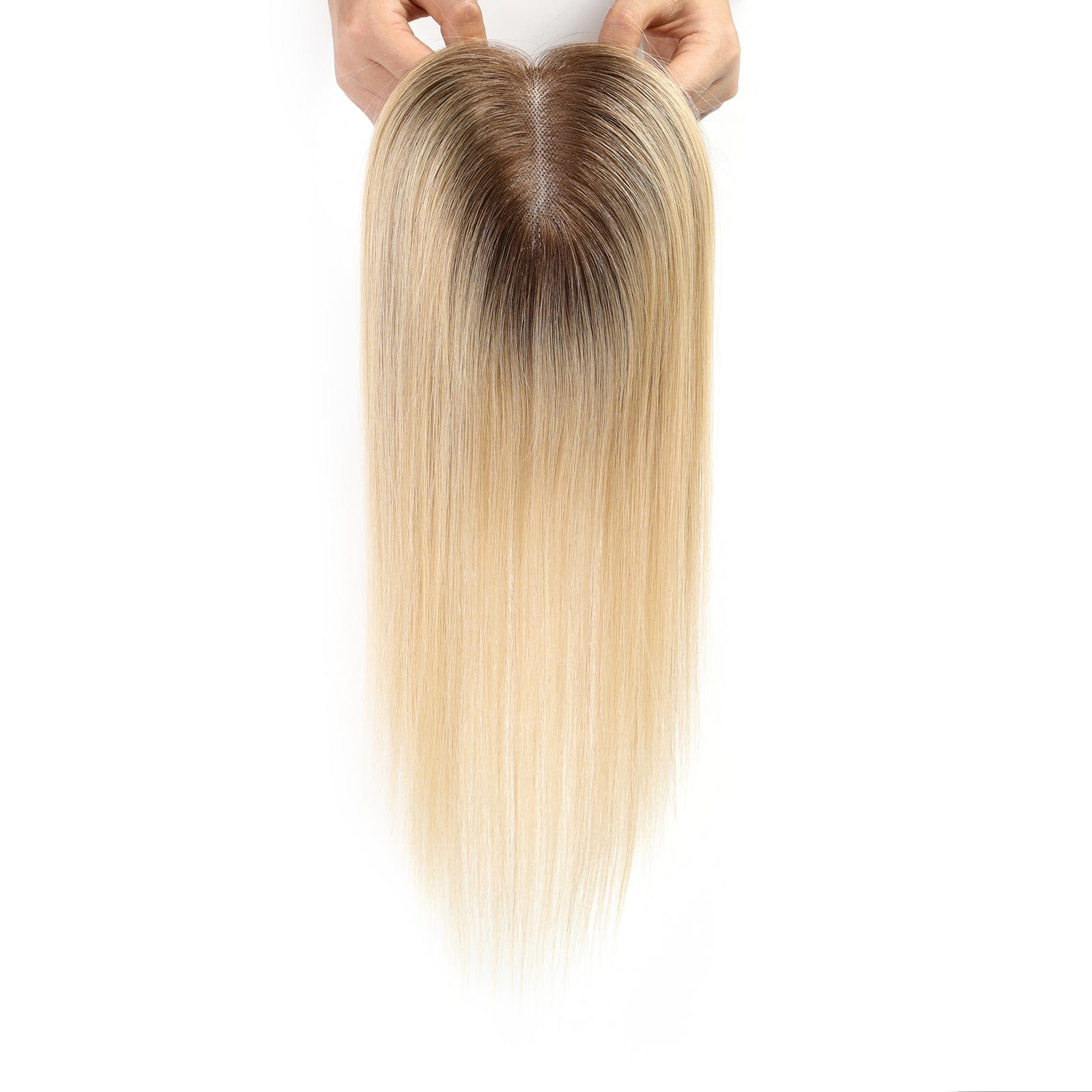 BLONDE UNICORN Blonde Unicorn Ombre Light Blonde Hand-Tied Human Hair Toppers